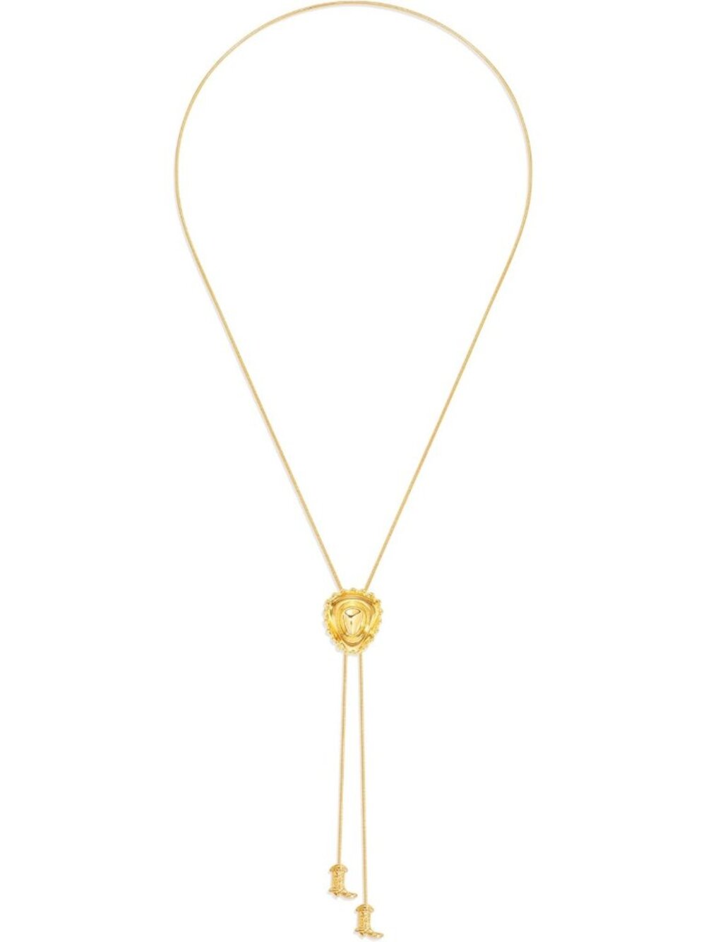 Stylish Gold Western Bolo Tie Necklace | Chic Lariat Jewelry for Women